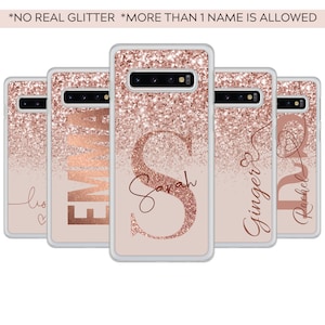 PERSONALISED phone case name initials clear hard plastic phone case cover for Samsung Galaxy S8 S9 S10 S10+Father&#39;s Day