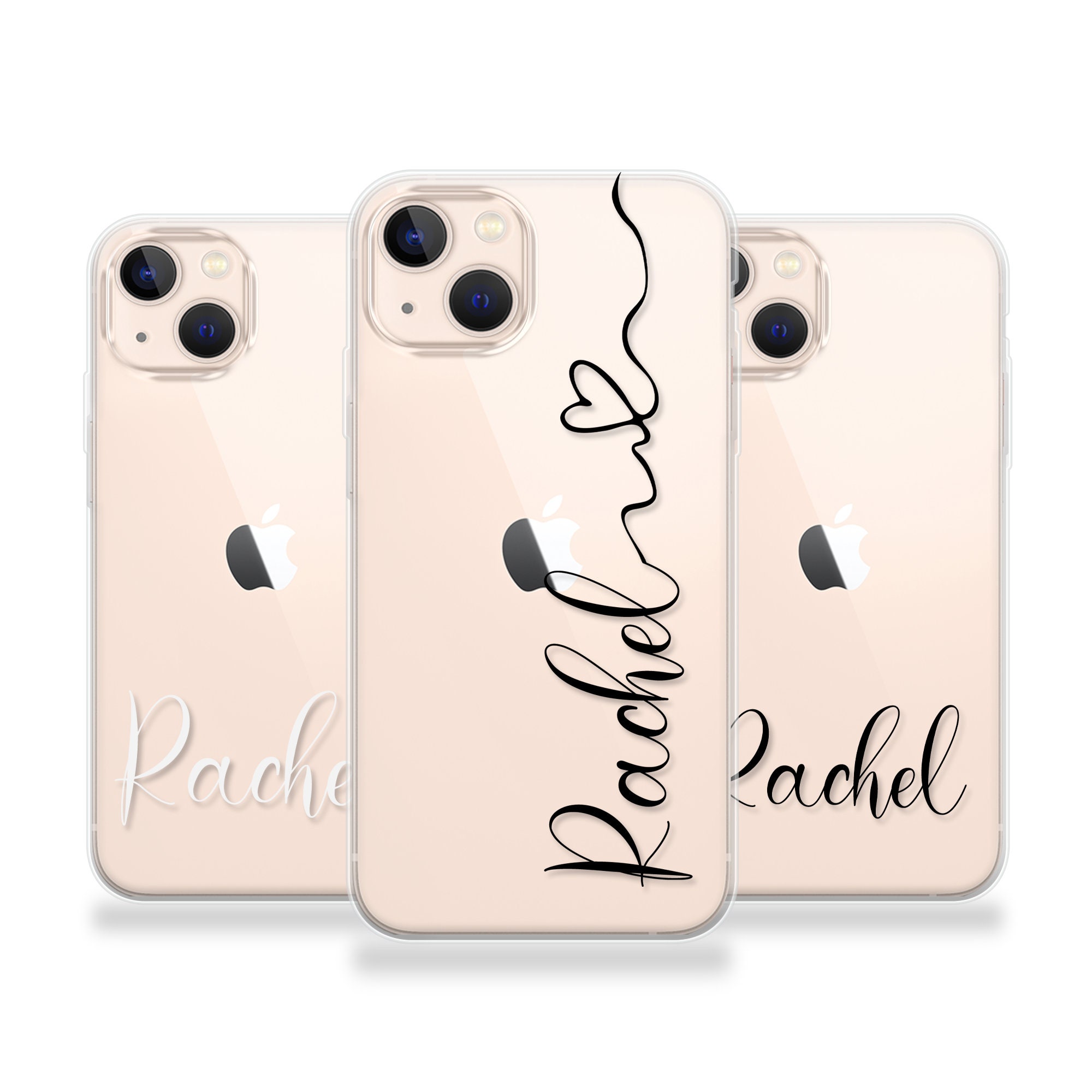 Personalised Phone Case Iphone Hearts Custom Name Initials - Etsy