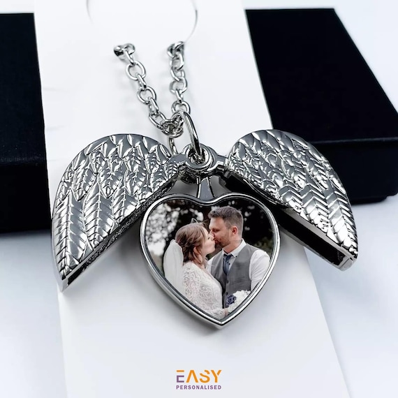Personalized Photo Keychain Heart, Custom Picture Keychain, Photo Gift for Her, Couple Gift, Anniversary Gift, Custom Keyring