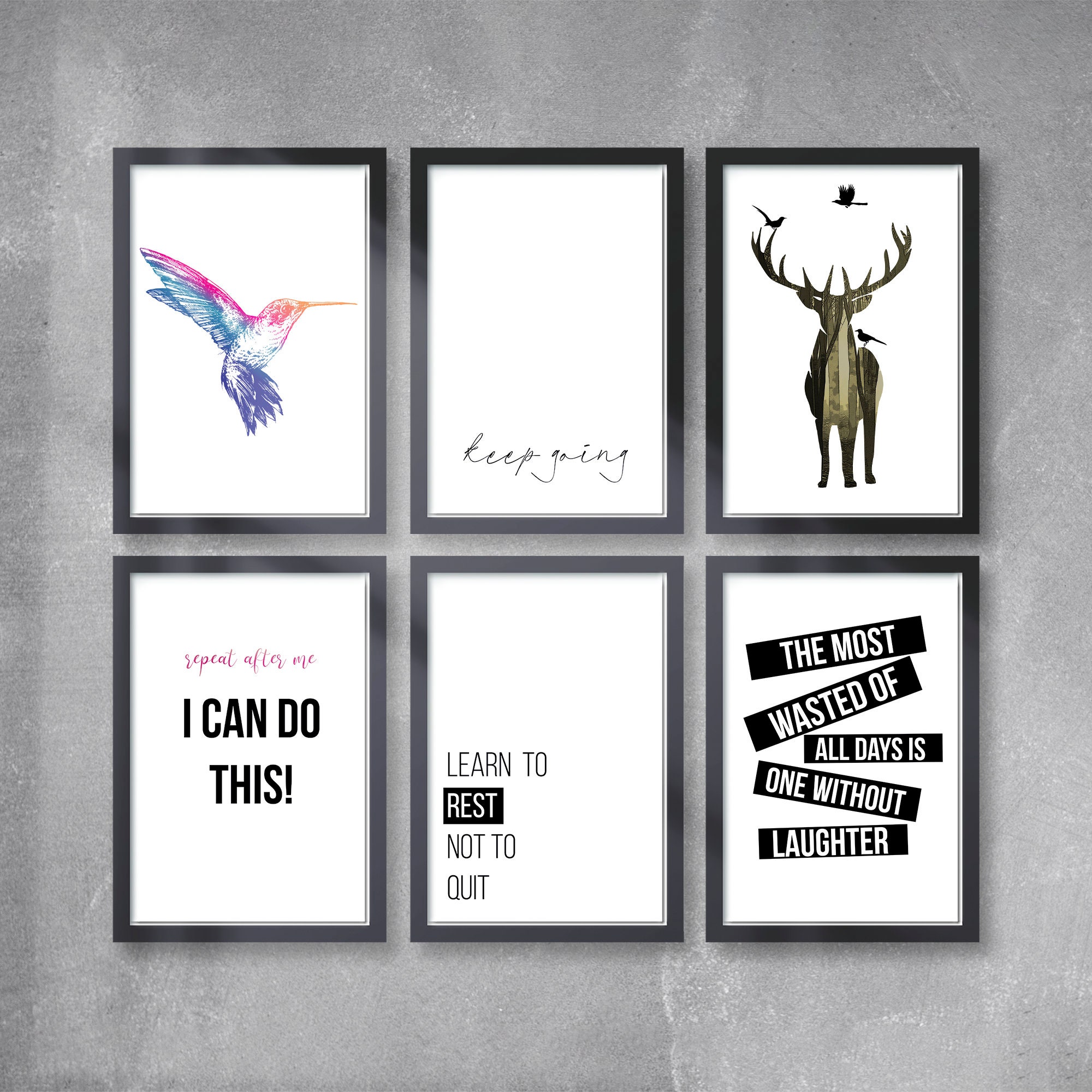 Inspirational Quotes A4 A3 A2 Posters Gift Idea Quote Print LOVE Motivational Prints Home Wall Art Decor