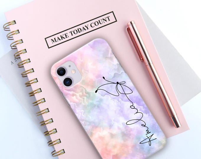 Personalised Phone case 16 cute hearts name initials phone silicone cover iPhone 5 5s SE 6 6s Plus 7 8 X Xs max 11 Pro MAX iPhone 12 Pro MAX
