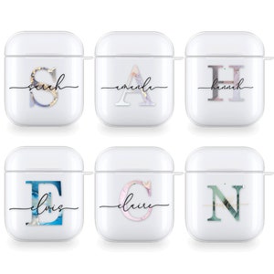 PERSONALISED AirPods Pro Generation 3 case initials name clear silicone for Apple headphones for Apple gift for herFather&#39;s Day
