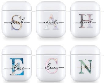 PERSONALISED AirPods Pro Generation 3 case initials name clear silicone for Apple headphones for Apple gift for her  Christmas gift