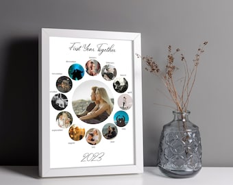 Personalized Photo Collage Frame: Custom Family Wall Art