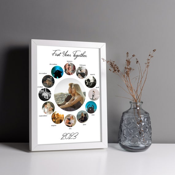 Personalized Photo Collage Frame: Custom Family Wall Art