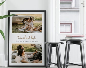 Framed Photo Collage A2, A3, A4, A5 | Father's Day | Personalised Photo Frame | Personalised Gift | Birthday | AnniversaryFather's Day