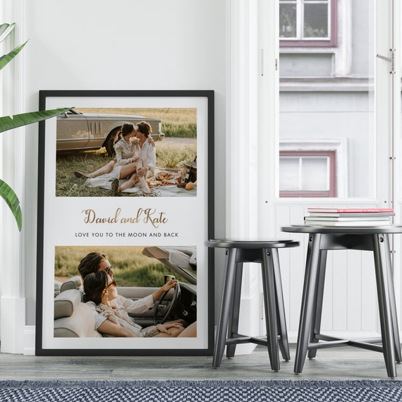Personalized Photo Collage Frame: Anniversary, Birthday Gift