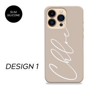 Coque personnalisée en silicone pour téléphone, initiales du nom iPhone 6 7 8 X Xs max Xr 11 12 13 Pro MAX 14 Plus Pro Max 1.