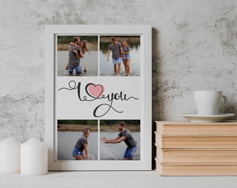Personalised Printed Photo Collage, Photo Print, Family Portrait, Family Photo, Custom Gift, Gift Ideas for Him or HerFather's Day