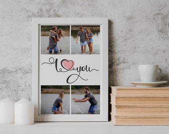 Personalised Printed Photo Collage, Photo Print, Family Portrait, Family Photo, Custom Gift, Gift Ideas for Him or Her