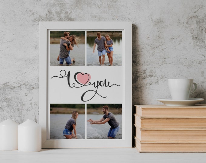 Personalised Printed Photo Collage, Photo Print, Family Portrait, Family Photo, Custom Gift, Gift Ideas for Him or HerFather's Day