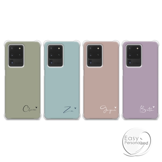 Personalized Pastel Phone Case: Custom Initial Shockproof Cover