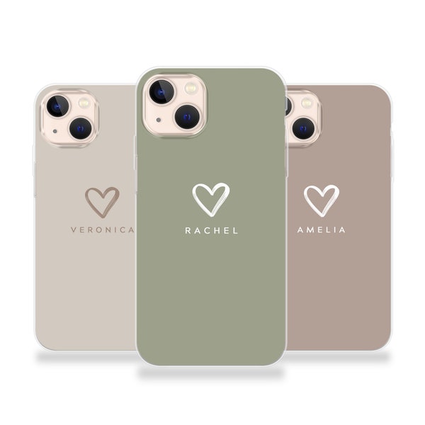 Personalisierte Handyhülle iPhone 11 Pastell Namen Initialen Telefon Silikonhülle iPhone 7 8 X Xs max Xr 11 Pro MAX Weihnachtsgeschenk