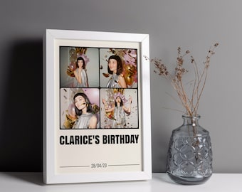 Personalized Photo Collage Frame: Birthday Keepsake Gift (A4 or A5)
