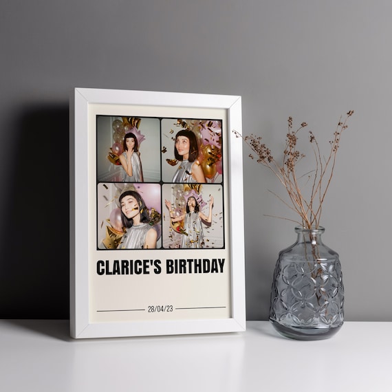 Personalized Photo Collage Frame: Birthday Keepsake Gift (A4 or A5)