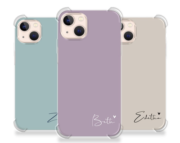 Personalised Name Phone iPhone 12 shockproof soft ombre phone case cover for iPhone 11 Pro Max 6 SE 2020 7 8 Plus X XR XS MaxFather's Day