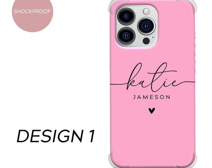 Personalised Name Phone shockproof slim phone case cover for iPhone 14 Pro Max 7 8 Plus X XR XS Max 12 13 Pro Max 15 Plus Pro Max