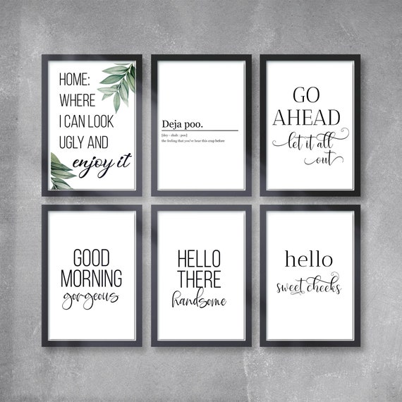 Funny Bathroom Definition Print: Toilet Wall Art Poster