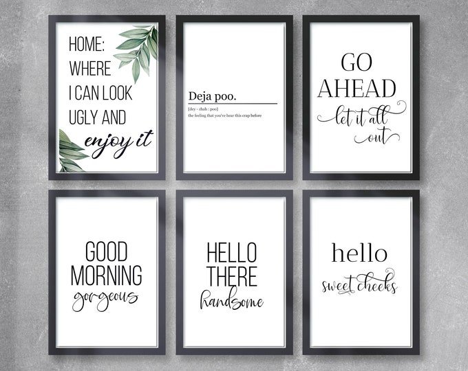 Personalised Decor Bathroom Definition Print, Fun Bathroom Print Poster Home Décor Funny Toilet Print, Toilet Wall PicturesFather's Day