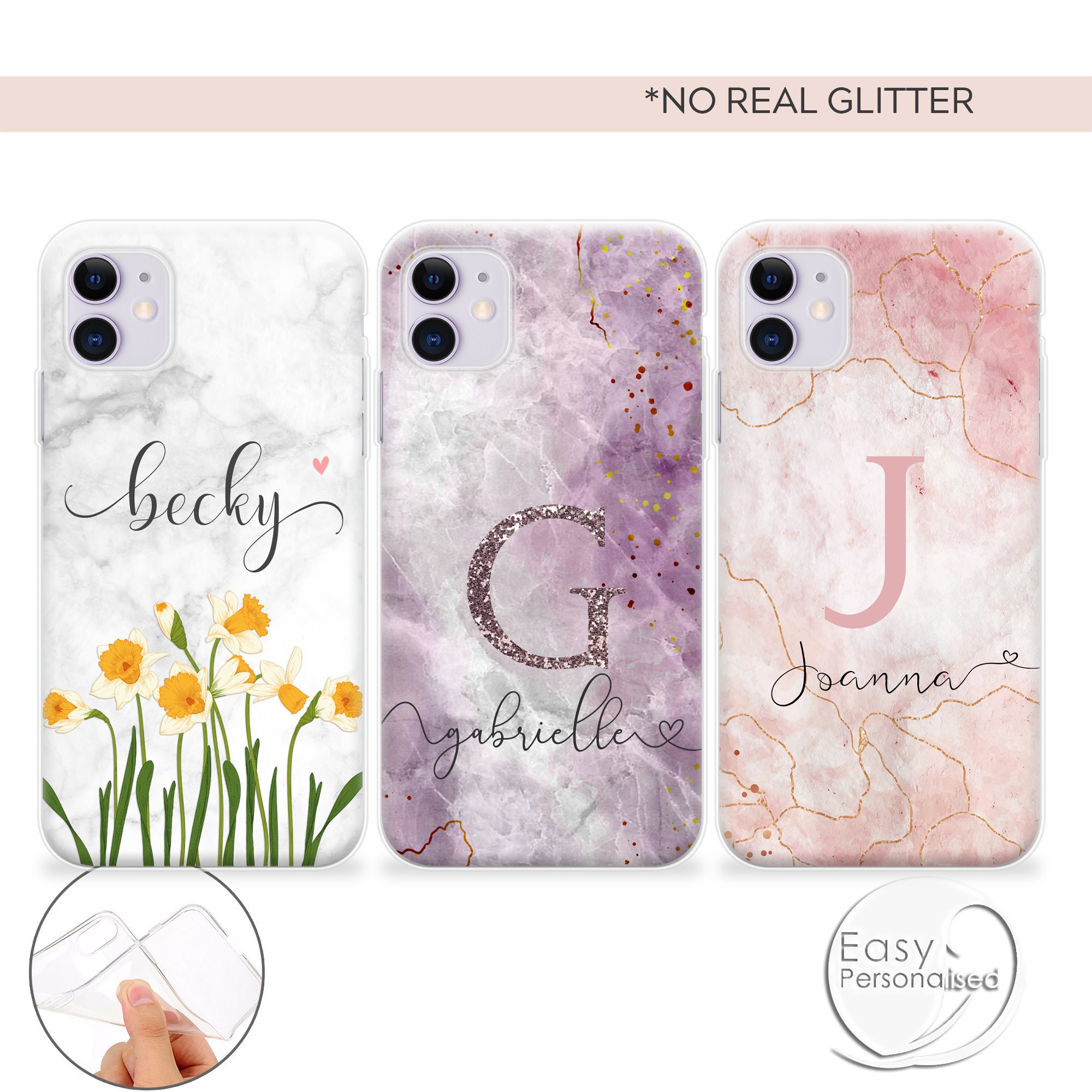 Personalised Phone case iPhone 11 custom name initials great Etsy