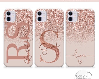 PERSONALISED phone case chocolate name initial hard plastic phone case cover for apple iphone SE 2020 7 8 11 Pro Xs XR Xs Max iPhone 12 Pro