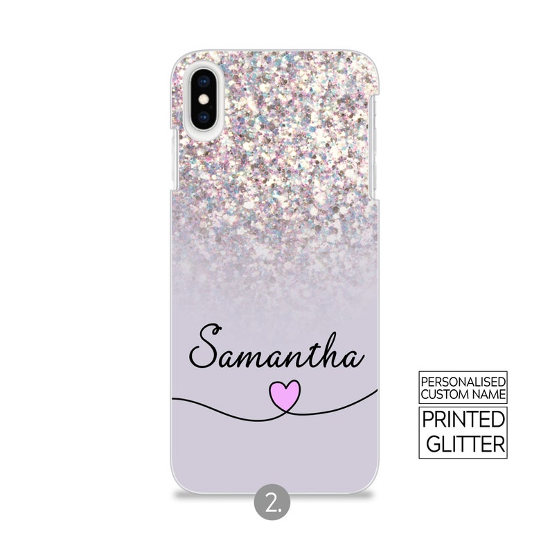 PERSONALISED Hard Phone Case Initials Name Heart Custom Etsy UK