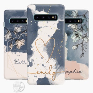 Personalised initial phone case with name hard magnolia cover for Samsung  Galaxy  S7 EDGE S8 S9 S10 + S20Father&#39;s Day