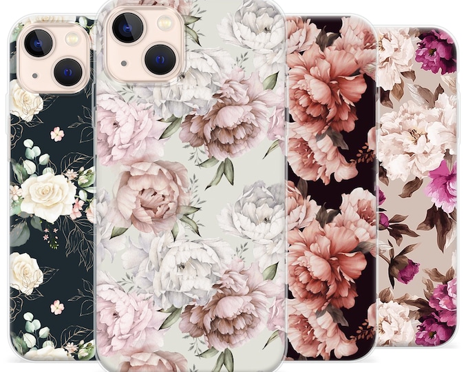 Personalised Phone case iPhone 16 floral custom phone silicone cover iPhone 5s SE 6 6s Plus 7 8 X Xs max Xr 11 Pro MAXFather's Day