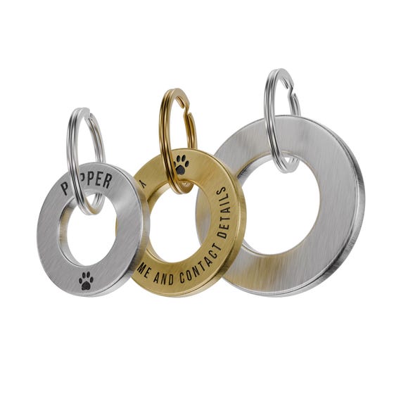 Personalized Pet ID Tag, Engraved Dog Cat Name Tag, Custom Collar Tag with Phone Number, Pet Safety Tag UK
