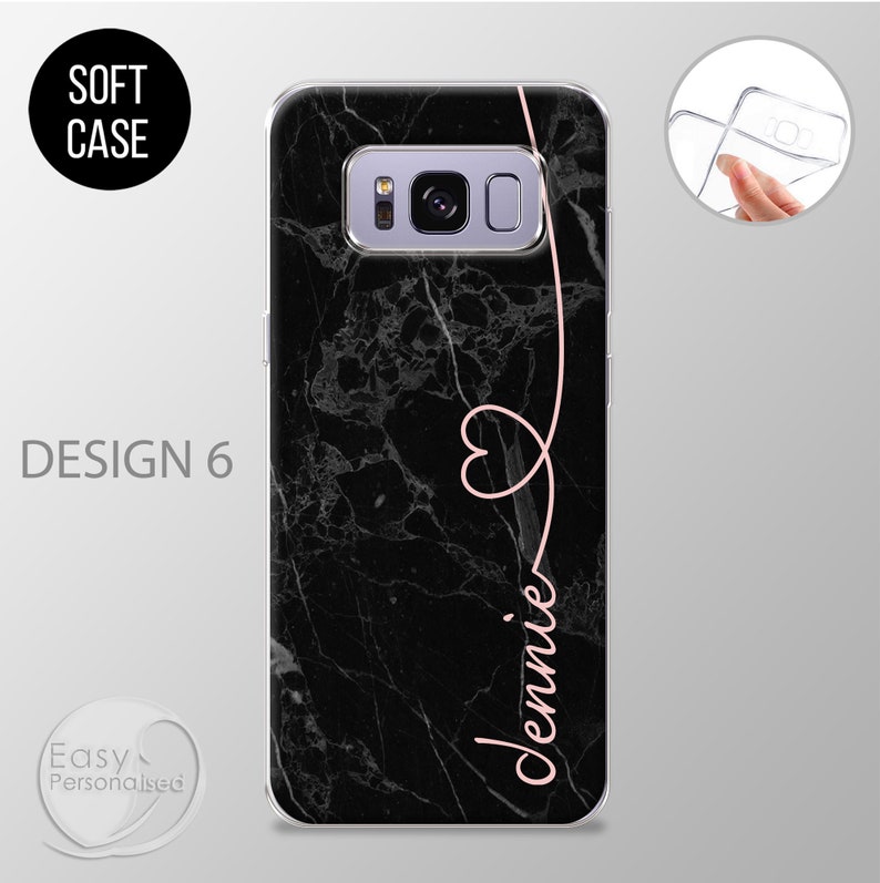 Personalised Marble Rose Gold Phone Case for Samsung With - Etsy UK