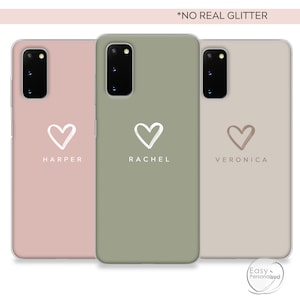 Personalised phone case for Samsung Galaxy with initials and custom name soft silicone Galaxy S7 S8 S9 Plus S10eFather&#39;s Day