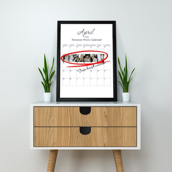Personalized A4/A3 Monthly Calendar Poster – Highlight Special Dates & Add Your Photos, Custom Text