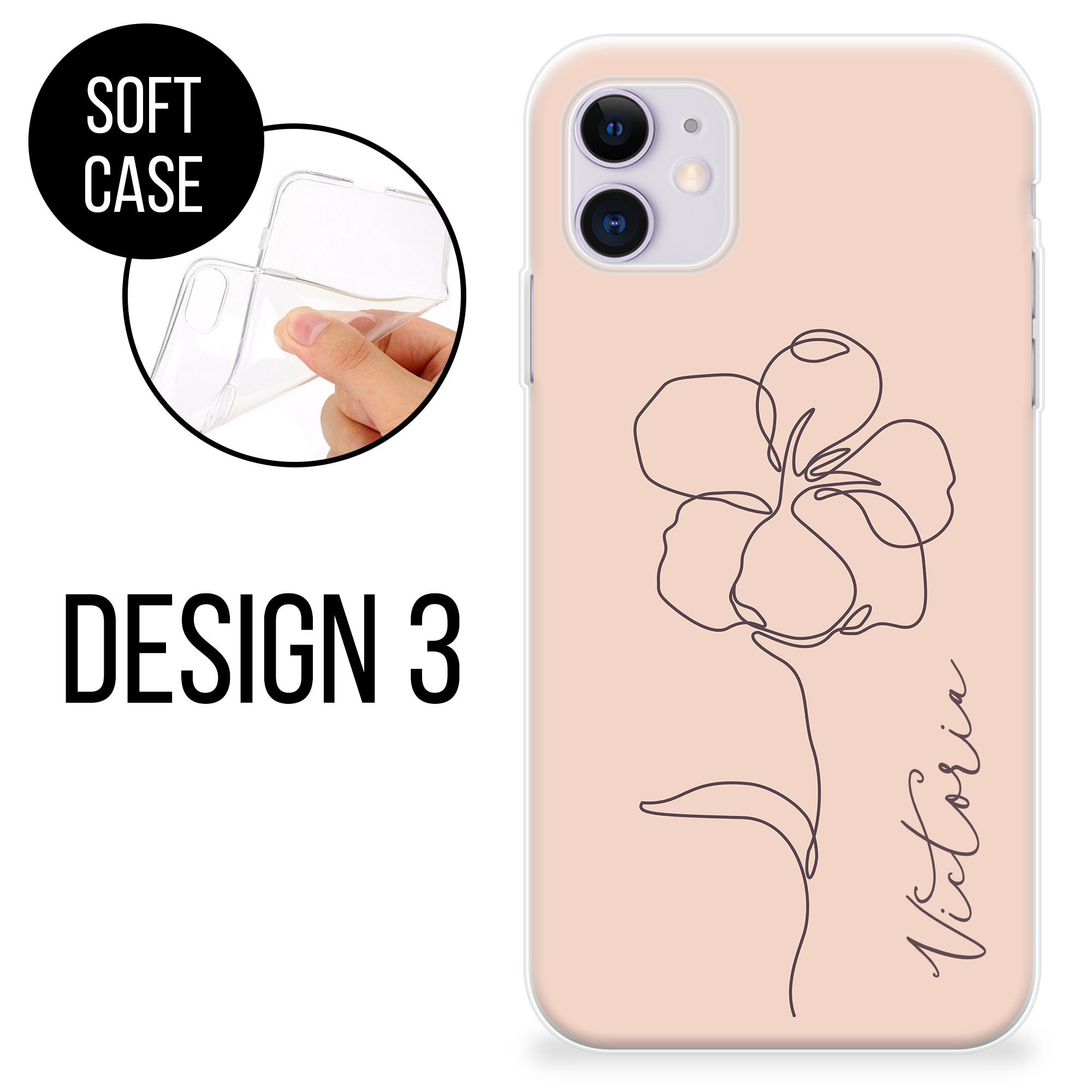 Funda de teléfono personalizada iPhone 11 nombre personalizado iniciales  gran regalo teléfono funda de silicona iPhone 7 8 X Xs max Xr 11 Pro MAX  regalo de Navidad -  España