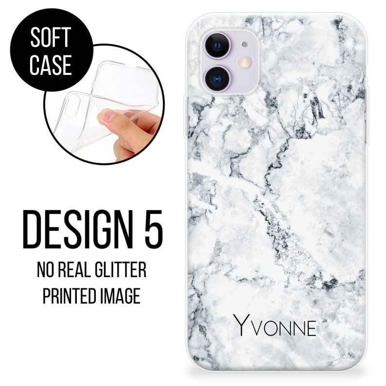 Personalised Phone case cute hearts custom name initials great gift phone silicone cover iPhone 5 5s SE 6 6s Plus 7 8 X Xs max Xr 11 Pro MAX