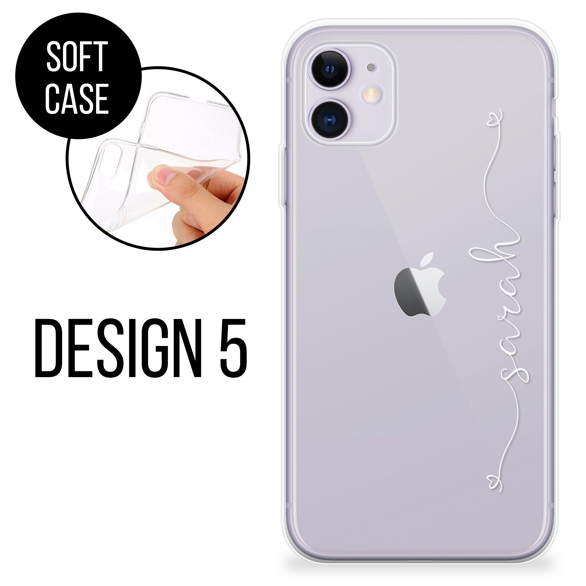 Funda de teléfono personalizada iPhone 11 nombre personalizado iniciales  gran regalo teléfono funda de silicona iPhone 7 8 X Xs max Xr 11 Pro MAX  regalo de Navidad -  España