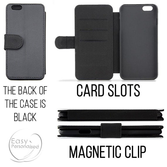 Custodia Personalizzata Flip In Pelle PU Per Xiaomi 13T - Con Supporto Slot E Porta Tessera - Stampa La Tua Foto O Testo - Nero - 2