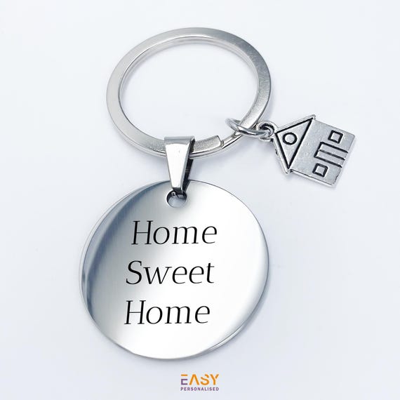 Laser Engraved Keyring | Personalized Metal Keychain, Anniversary Gift