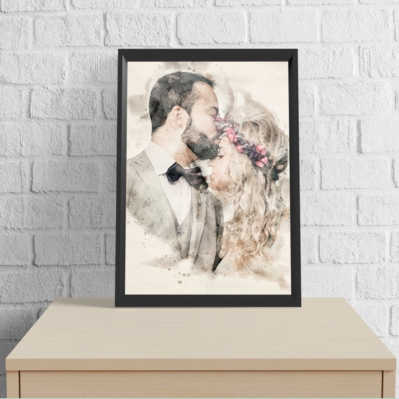 Personalized Watercolor Portrait: Custom Family Art Print