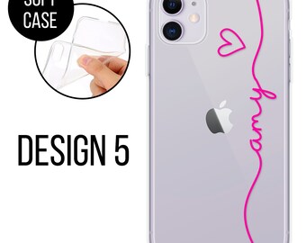 Custodia IPhone 12 Cute Love Heart | Cover Trasparente Con Cuoricini, TPU Morbido Antiurto - 2