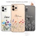 Floral PERSONALISED phone case initials name soft silicone cover for apple iphone 5 5s SE 6 6s Plus 7 8 X Xs max Xr 11 Pro Max Mother's Day 