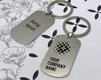 10 pcs Personalised Metal Keychains with Laser Engraving – Logo, Photo, Text, or QR Code | Discounts for Bulk OrdersFather's Day