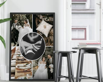 Personalized Photo Collage Frame: Wedding, Birthday Gift