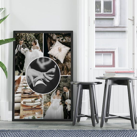 Personalized Photo Collage Frame: Wedding, Birthday Gift