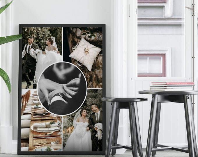Personalised Decor Framed Photo Collage | Personalised Photo Frame | Personalised Gift | Birthday | Wedding Collage | For HerFather's Day