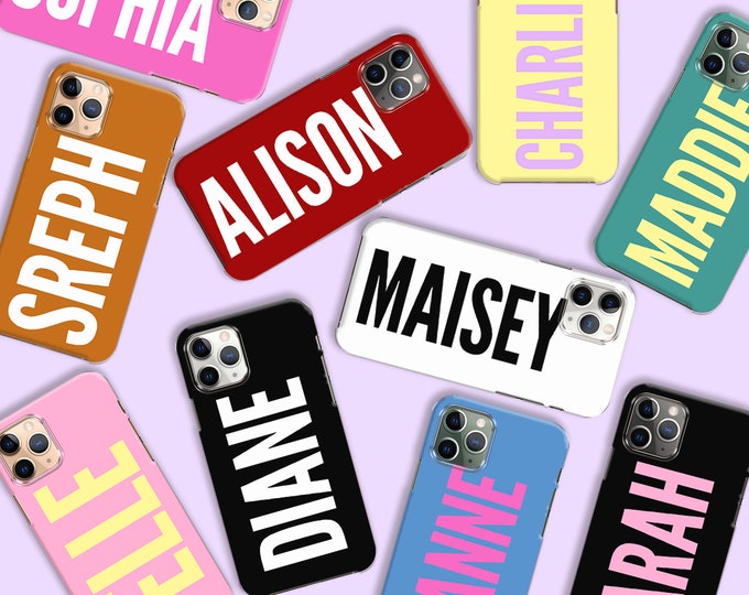 Hard plastic Personalised Phone Case with name for iPhone X 5 SE 7 6s Plus 7 8 Xs max XR 11 Pro Max Custom printed personalized gift