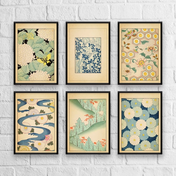 Vintage Japanese Botanical Art Print: 1902 Shin-Bijutsukai Poster