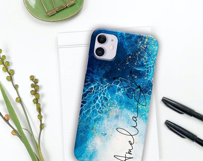 Personalised Phone case iPhone 16 marble and quartz custom name initials phone silicone cover iPhone X Xs max Xr 11 Pro MAXFather's Day