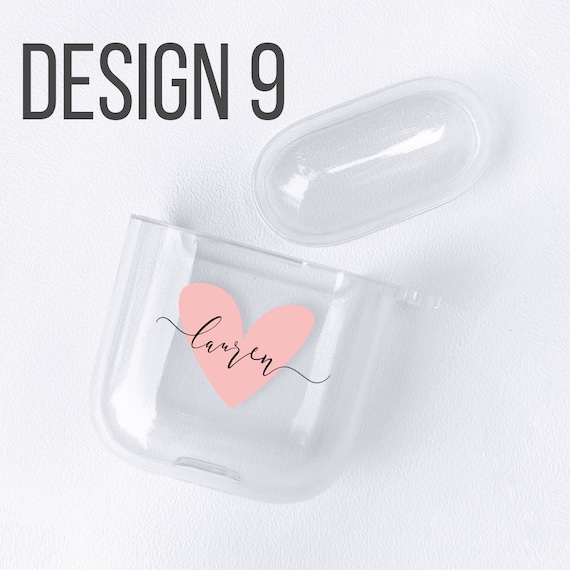 ClaraCasa Personalized Case For AirPods 4 3 Pro 2 - Custom Name Clear Cover With Detachable Carabiner Keychain | MakerPlace By