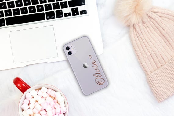 Personalized iPhone Case: Custom Name Initial Silicone Cover