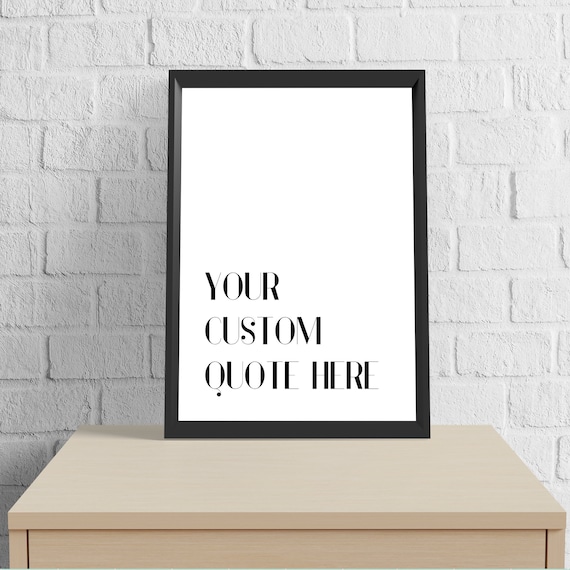 Personalized Quote Print, Custom Wall Art, Custom Text Typography Poster, Song Lyrics Print, Minimalist Black White Wall Decor, Gift Idea